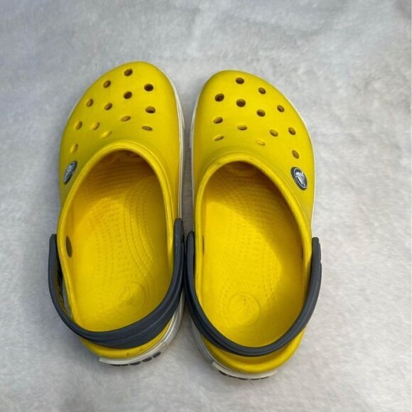 CROCS!!! Yellow/grey kids crocs new condition. Size 12/13. - Picture 6 of 8